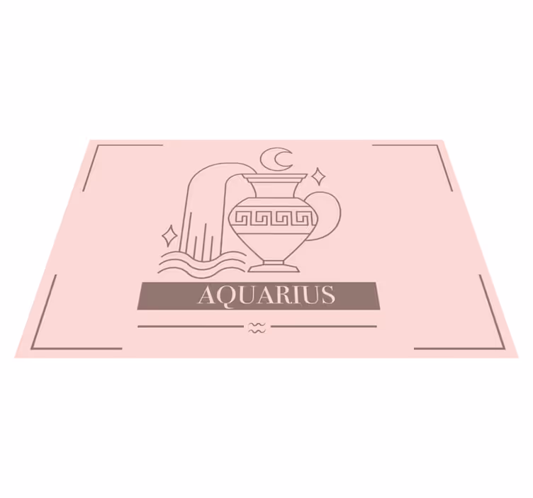 Mantel individual signo zodiacal Acuario rosa - TenVinilo