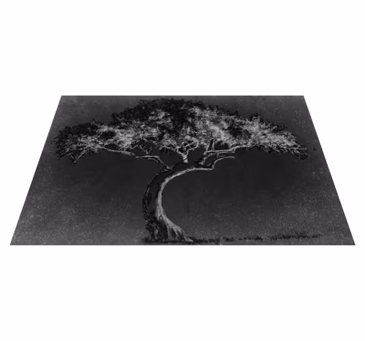 Mantel individual patrón silueta de árbol artístico - TenVinilo