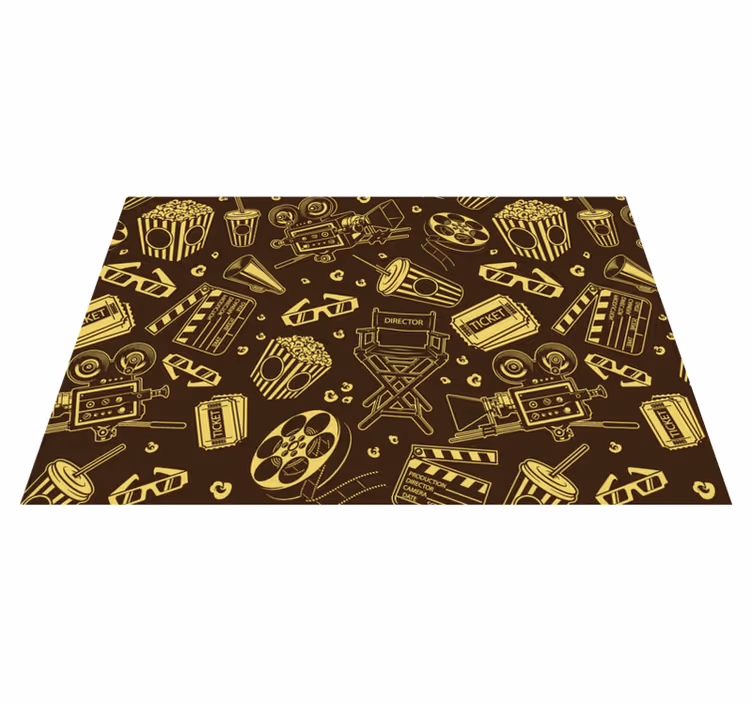 Mantel individual rectangular cinema pattern - TenVinilo