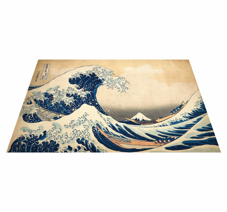 Mantel individual rectangular ola japonesa - TenVinilo