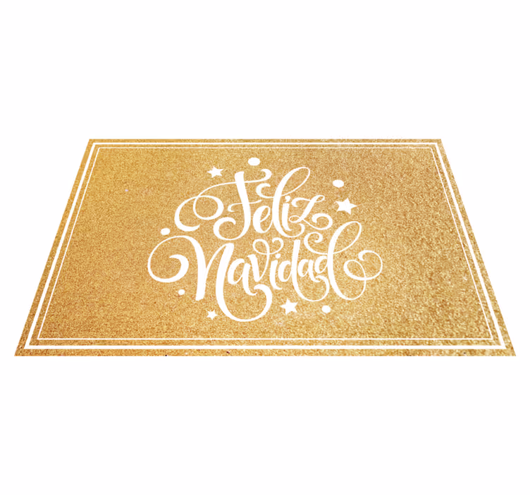 Mantel individual Feliz Navidad efecto dorado - TenVinilo
