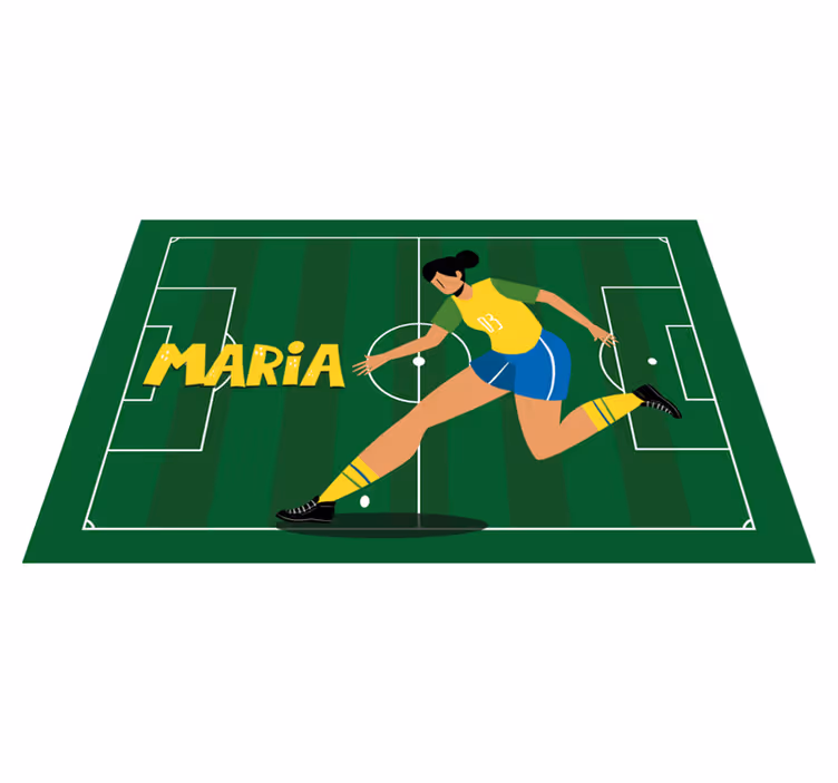 Mantel individual jugadora de fútbol - TenVinilo