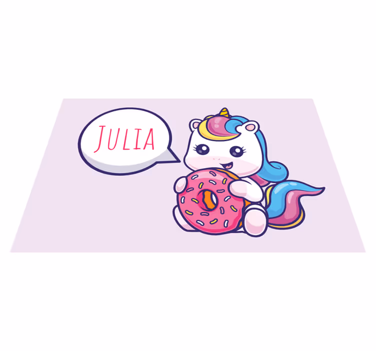 Mantel individual personalizable unicornio - TenVinilo