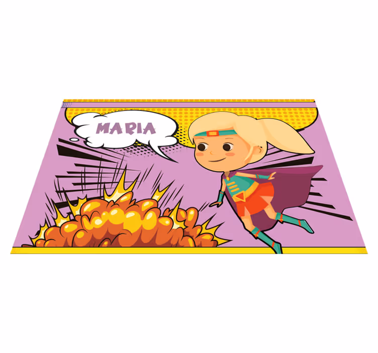 Mantel individual personalizable superheroína - TenVinilo