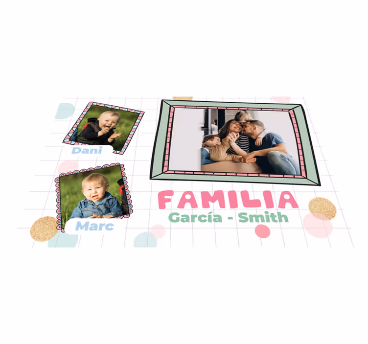 Mantel marco familiar personalizable - TenVinilo