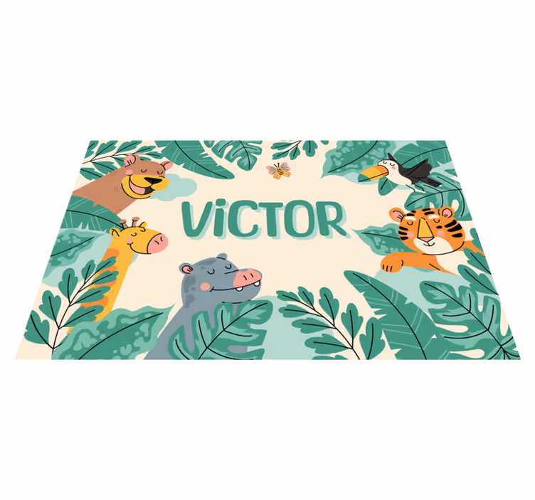 Mantel animales de la selva personalizable - TenVinilo
