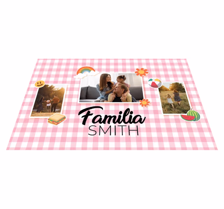 Mantel familiar picnic personalizable - TenVinilo