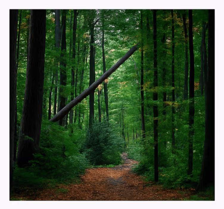 Fotomural selva diseño de bosque verde - TenVinilo
