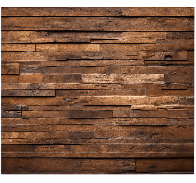 Mural pared salón madera de madera - TenVinilo