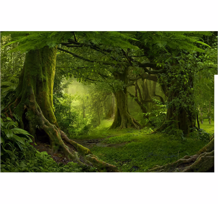 Papel pintado bosque escape a un bosque exuberante - TenVinilo