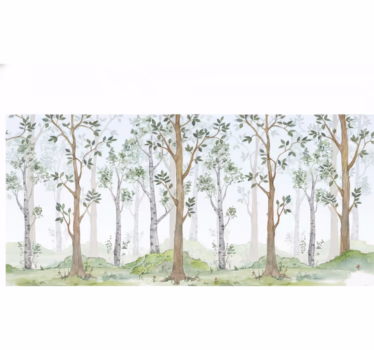 Papel pintado bosque pastel brisa del bosque - TenVinilo