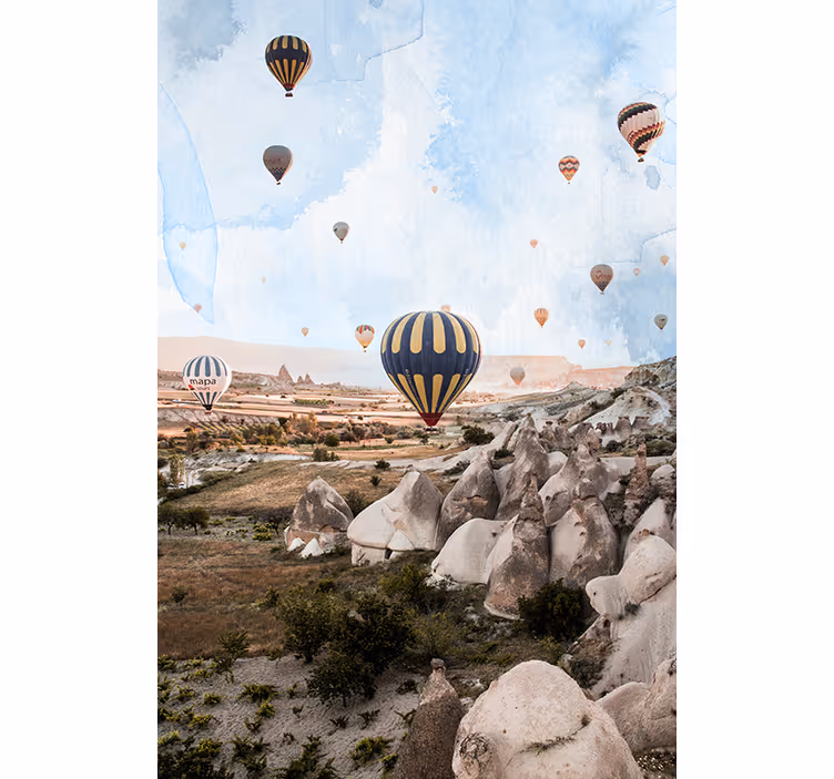 Fotomural desierto globos de aire de capadocia - TenVinilo