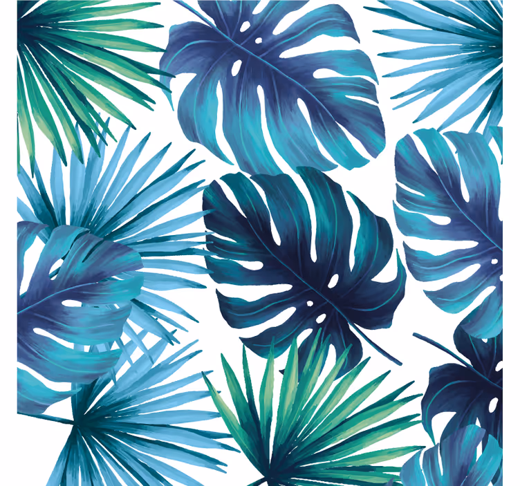 Fotomural selva hojas tropicales estilo californiano - TenVinilo