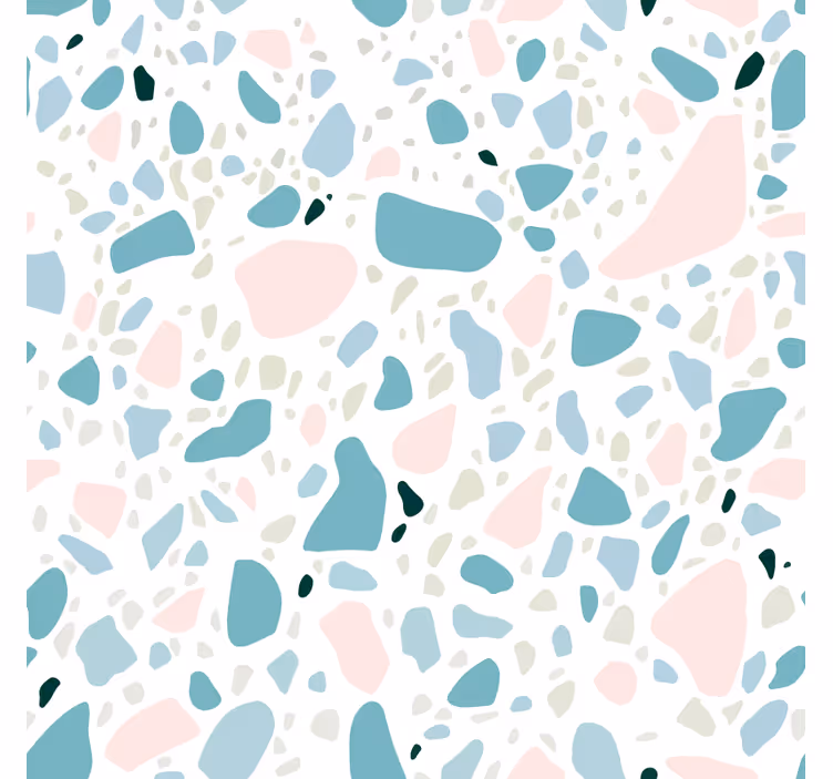 Mural para baño diseño de baldosas terrazzo - TenVinilo