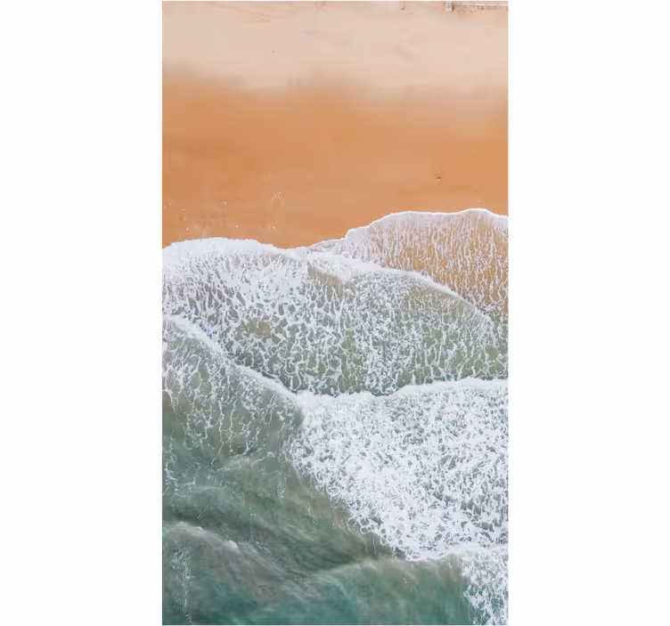 Mural para baño mar con grandes olas - TenVinilo
