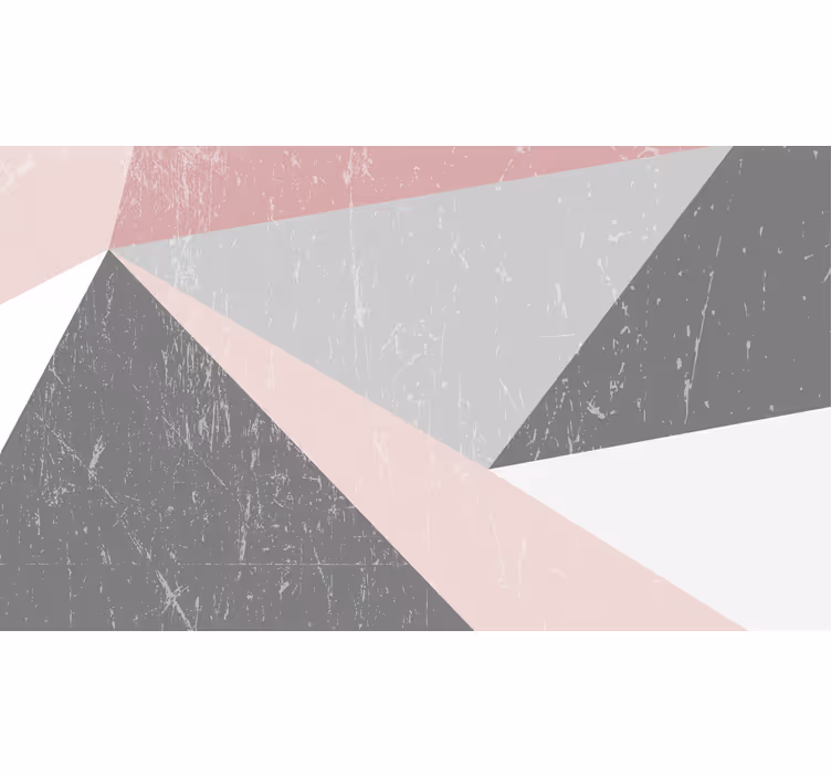 Mural para baño en tonos nórdicos triangulares - TenVinilo