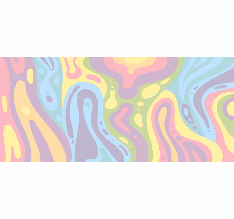 Mural para baño efecto lámpara de lava colorida - TenVinilo