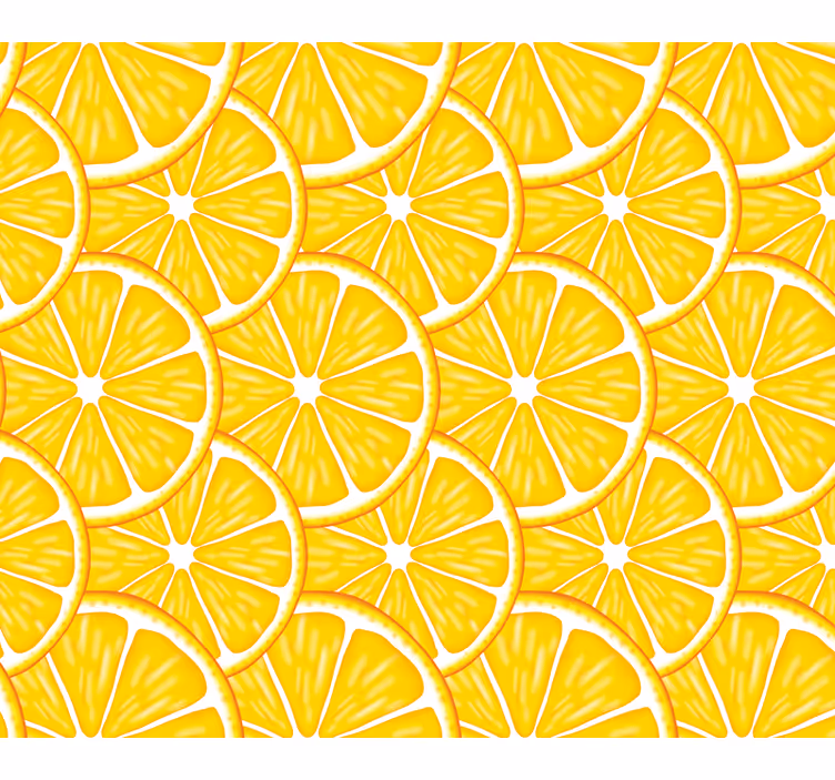 Papel mural amarillo patrón naranja - TenVinilo