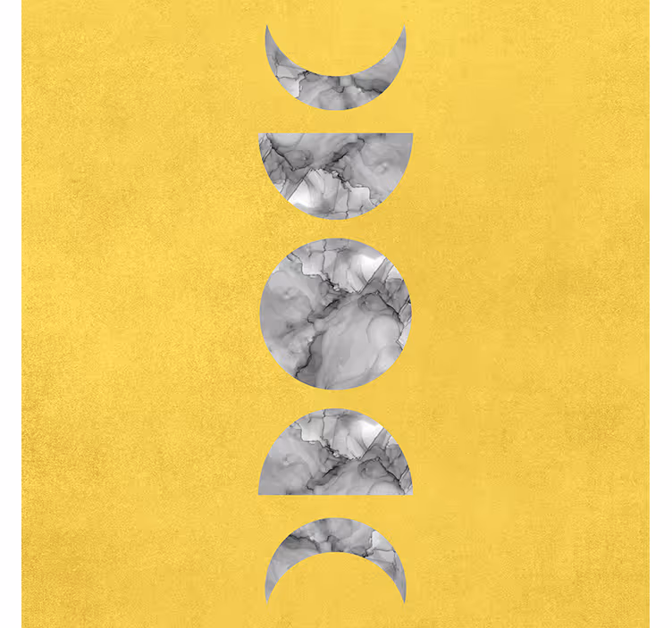 Papel mural amarillo formas pantone nórdicas - TenVinilo