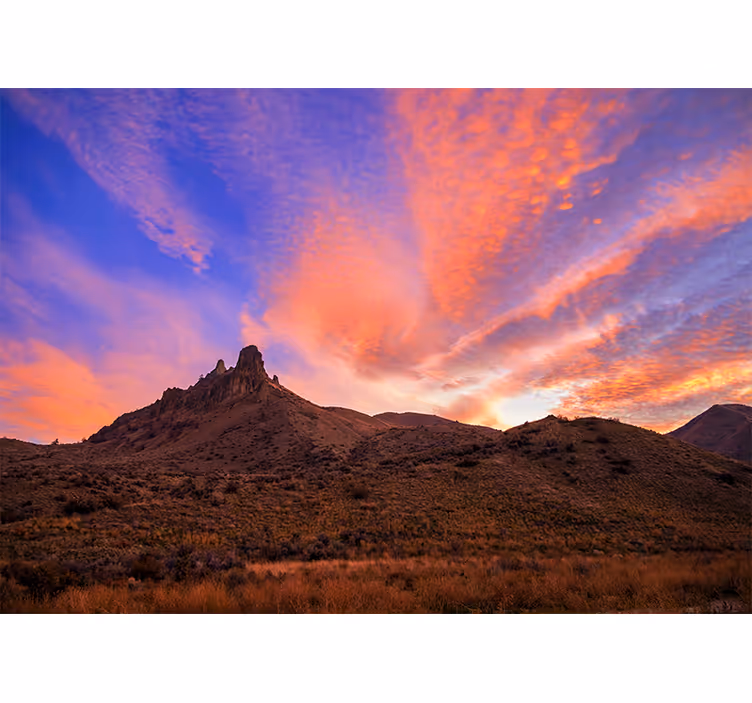 Fotomural para pasillo amanecer colorido y montaña - TenVinilo