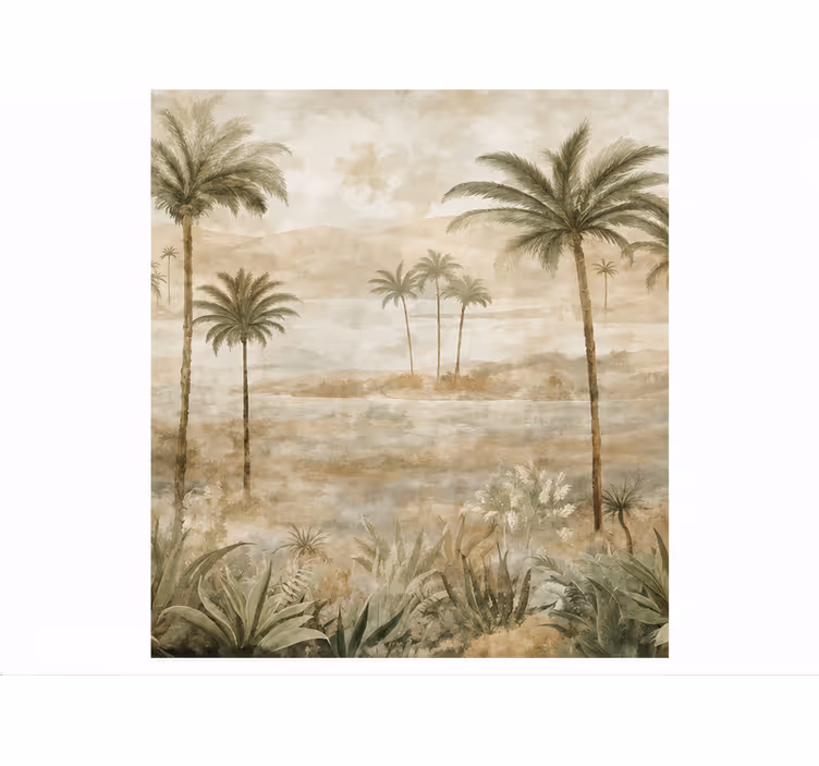 Papel pintado naturaleza valle con palmeras - TenVinilo