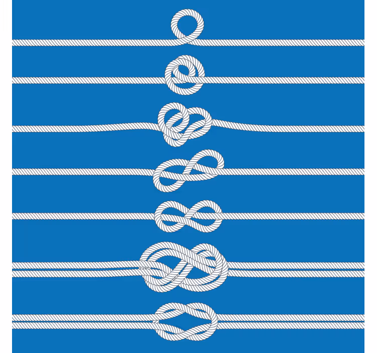 Papel mural azul nudos de marinero - TenVinilo