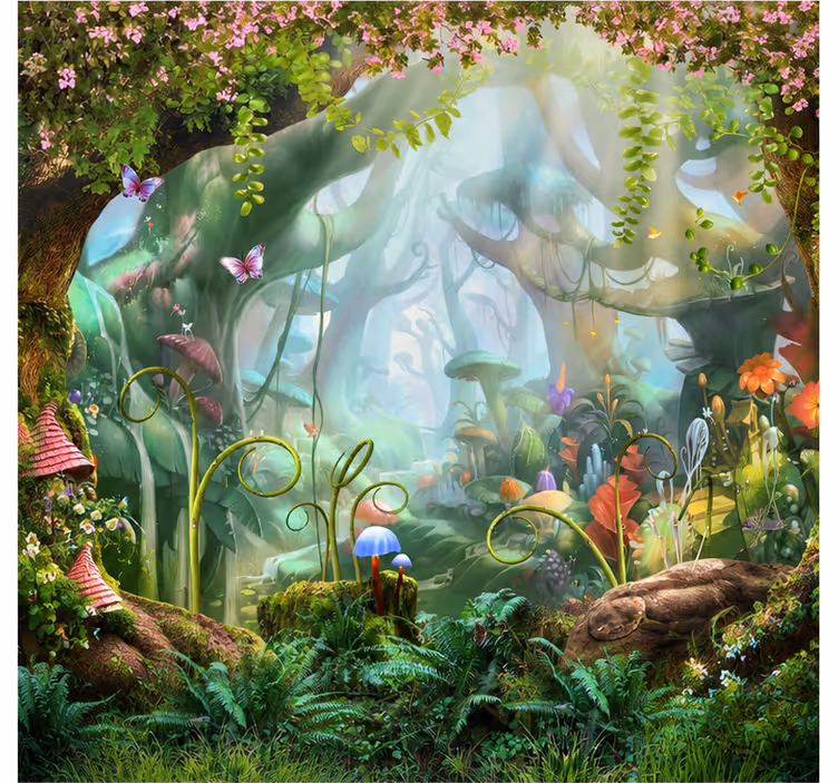 Papel pintado bosque mágico encantado - TenVinilo