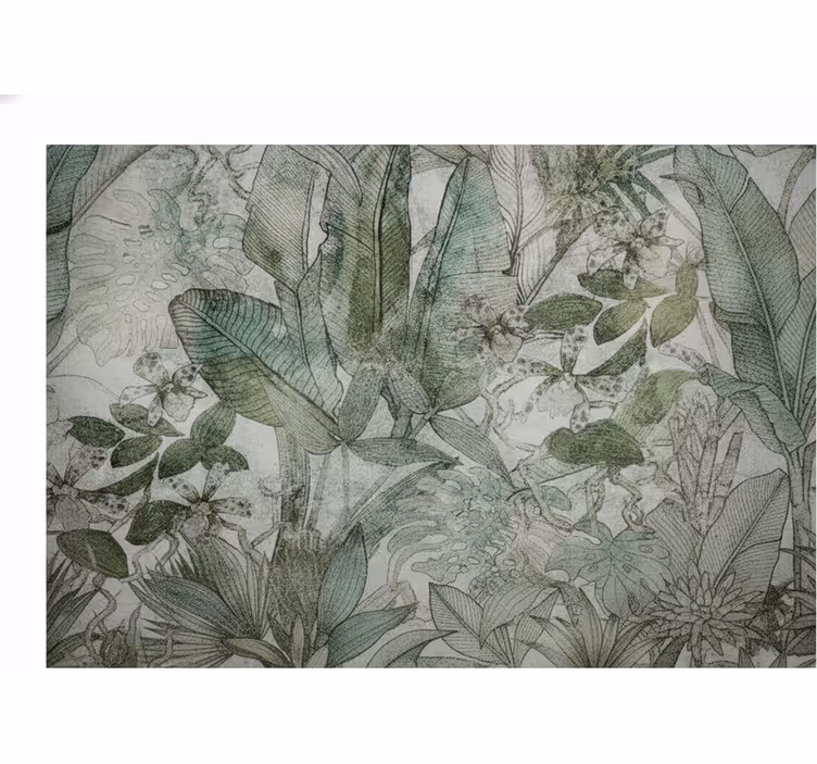 Papel pintado naturaleza jardín tropical verde - TenVinilo