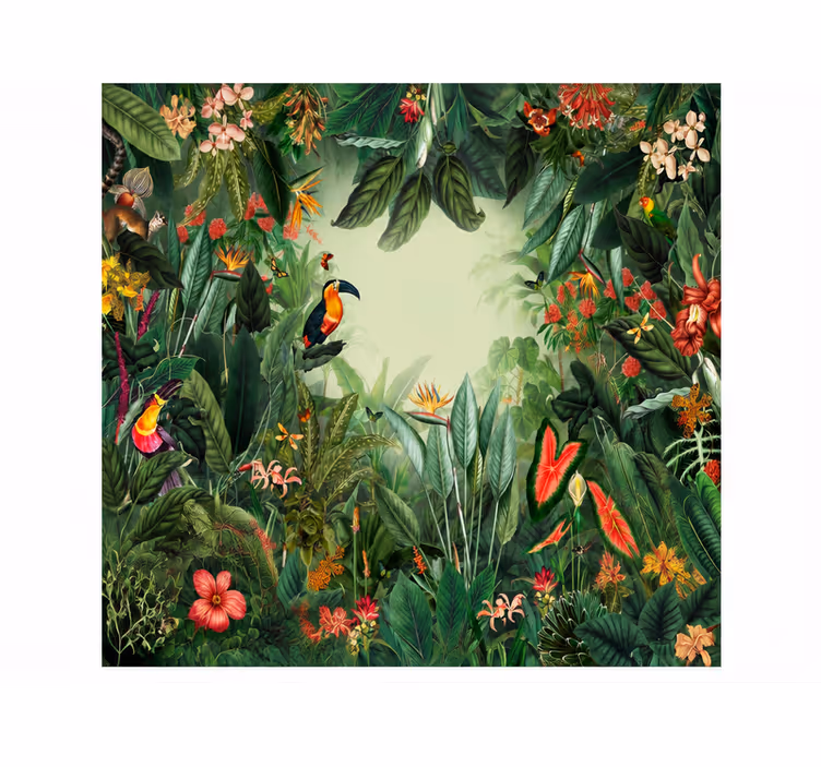 Papel pintado naturaleza jardín exótico - TenVinilo