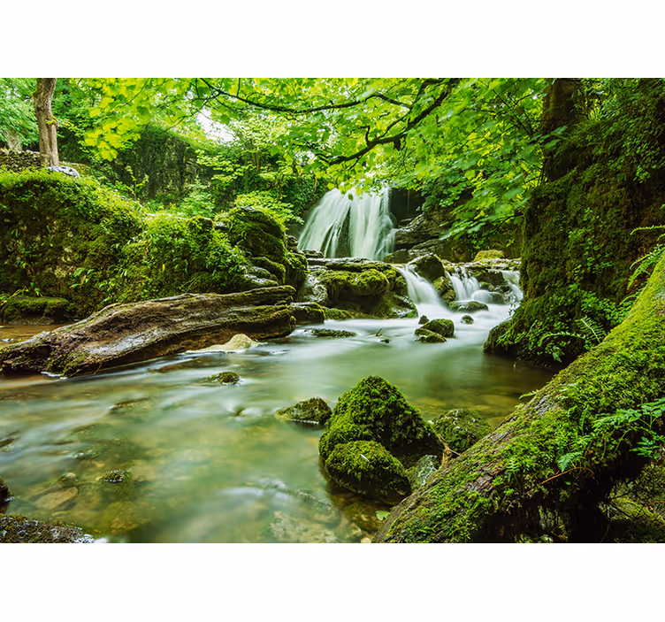 Fotomural de paisaje cascadas en la selva - TenVinilo