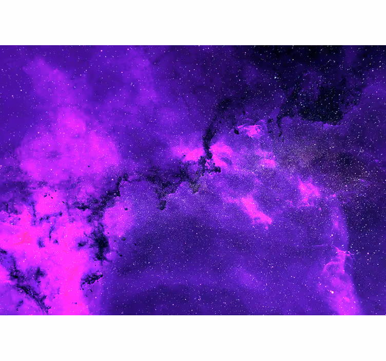 Mural pared dormitorio universo, estrellas y nebulosas - TenVinilo