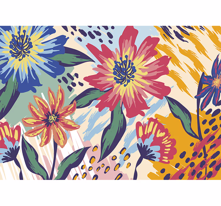 Papel pintado salón mural Van gogh flores arte clásico - TenVinilo
