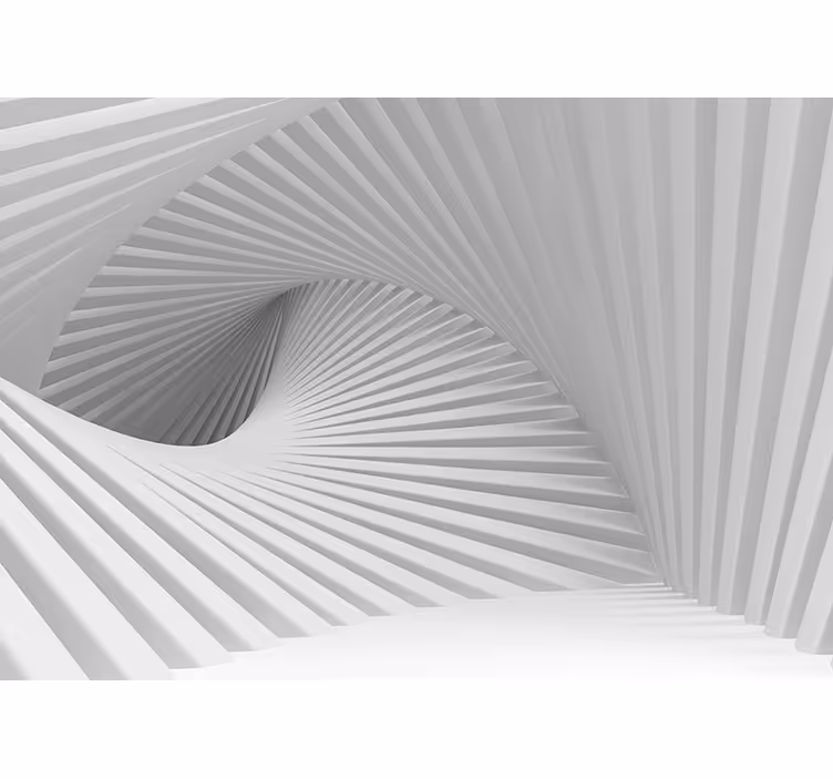 Papel pintado 3D abstracto olas blancas - TenVinilo