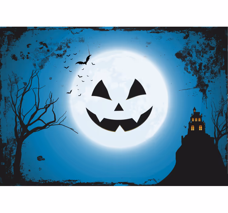 Fotomural Halloween sonrisa de calabaza espeluznante - TenVinilo