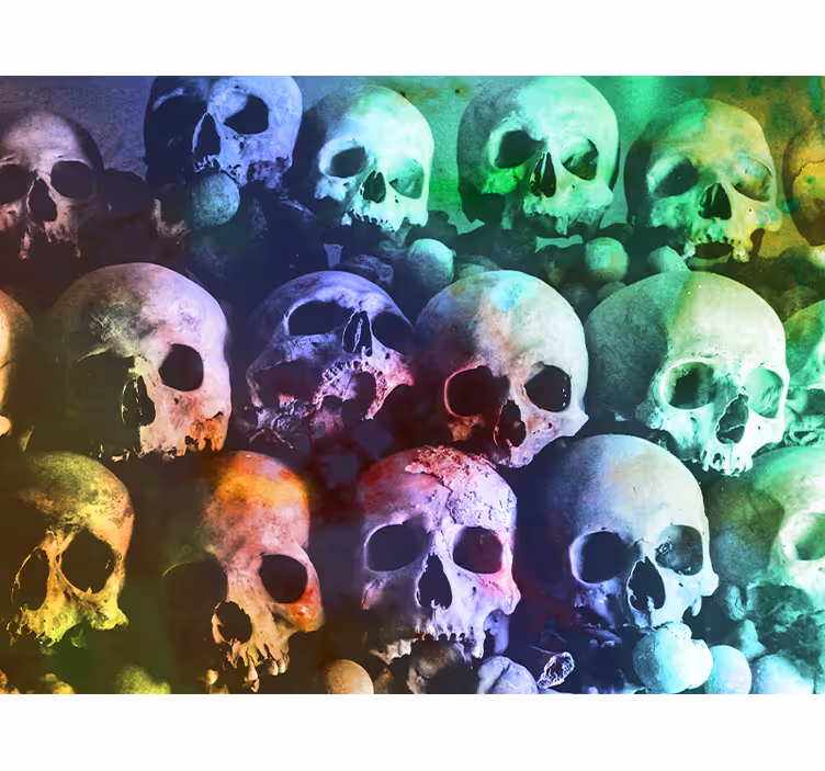 Fotomural arte urbano calaveras y color - TenVinilo