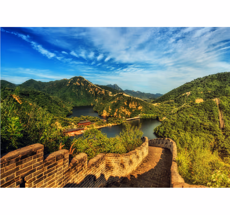 Papel pintado paisaje vista de la gran muralla - TenVinilo