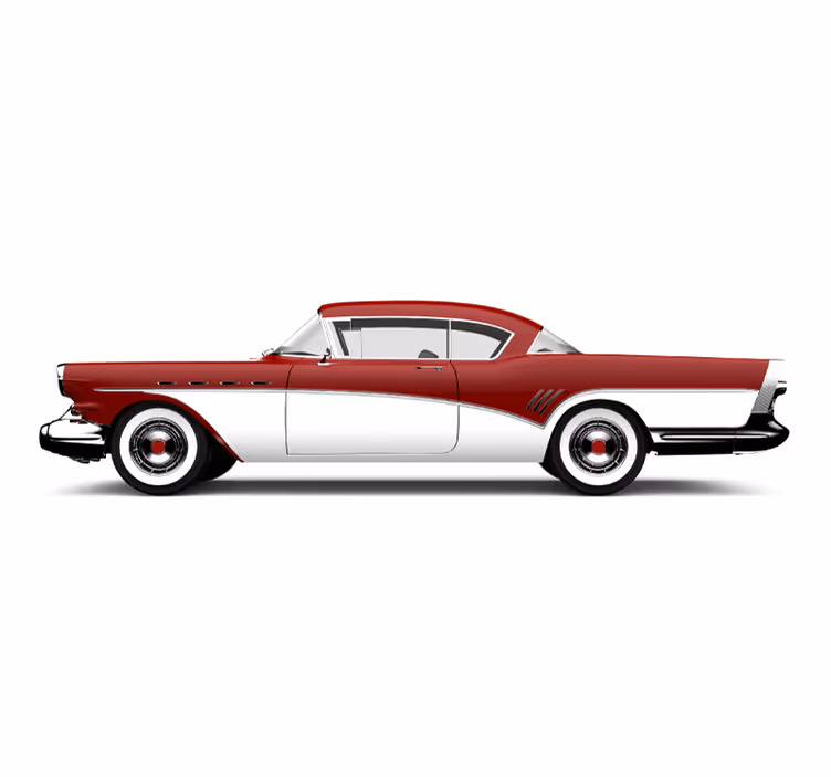 Fotomural vehículo perfil de coche clásico - TenVinilo