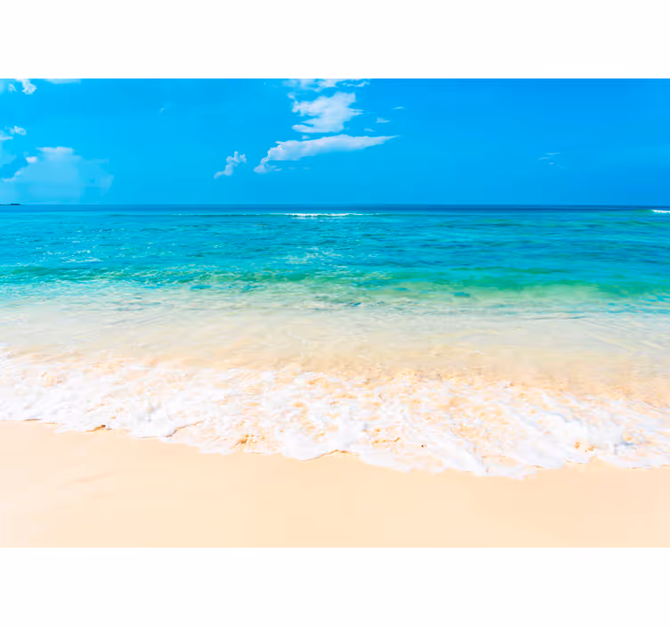 Papel pintado salón paisaje olas de mar claras - TenVinilo