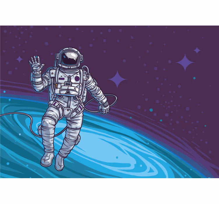 Fotomural espacio astronauta flotando - TenVinilo