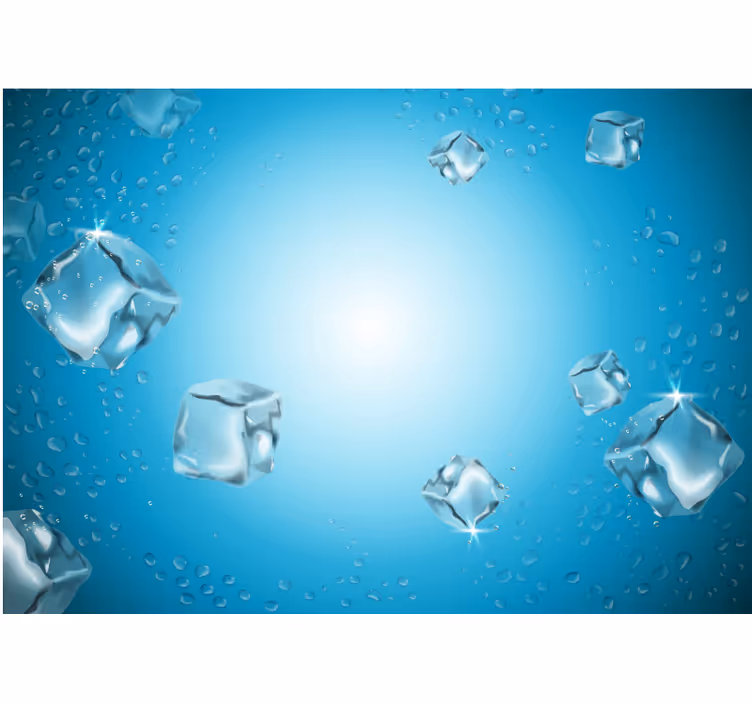 Fotomural textura cubitos de hielo y agua - TenVinilo