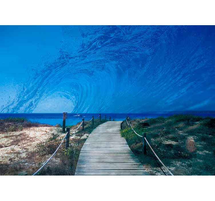 Fotomural mar trayectoria de las olas del océano - TenVinilo