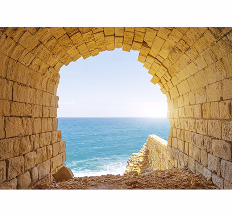 Papel pintado paisaje vista del arco marítimo - TenVinilo