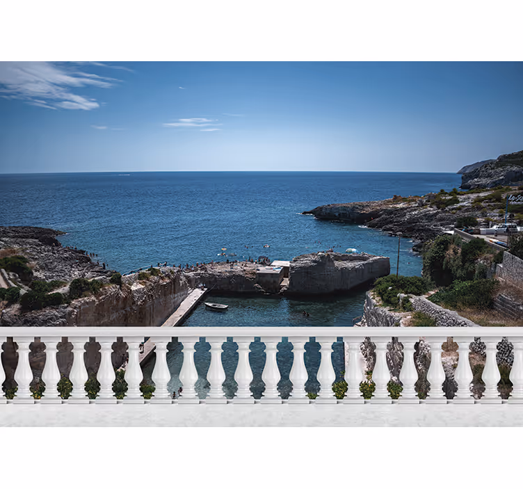 Papel pintado paisaje vista tranquila del mar - TenVinilo