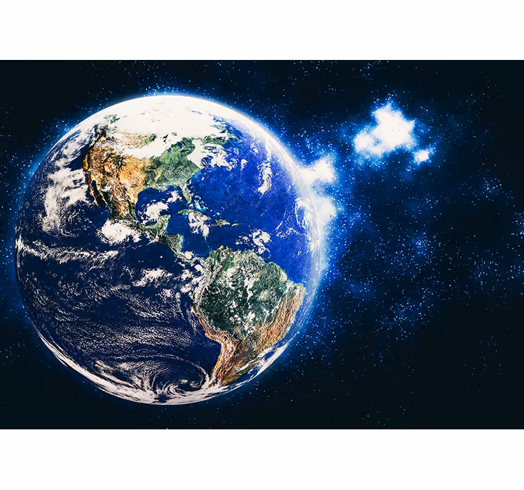 Fotomural espacio vista planetaria desde la órbita - TenVinilo