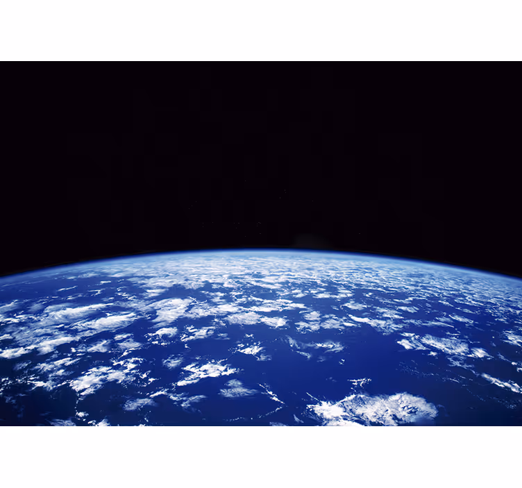 Fotomural espacio planeta visto desde la órbita - TenVinilo