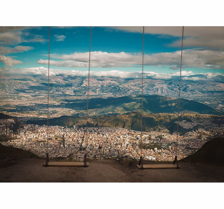 Fotomural ciudad vista panorámica de la ciudad - TenVinilo