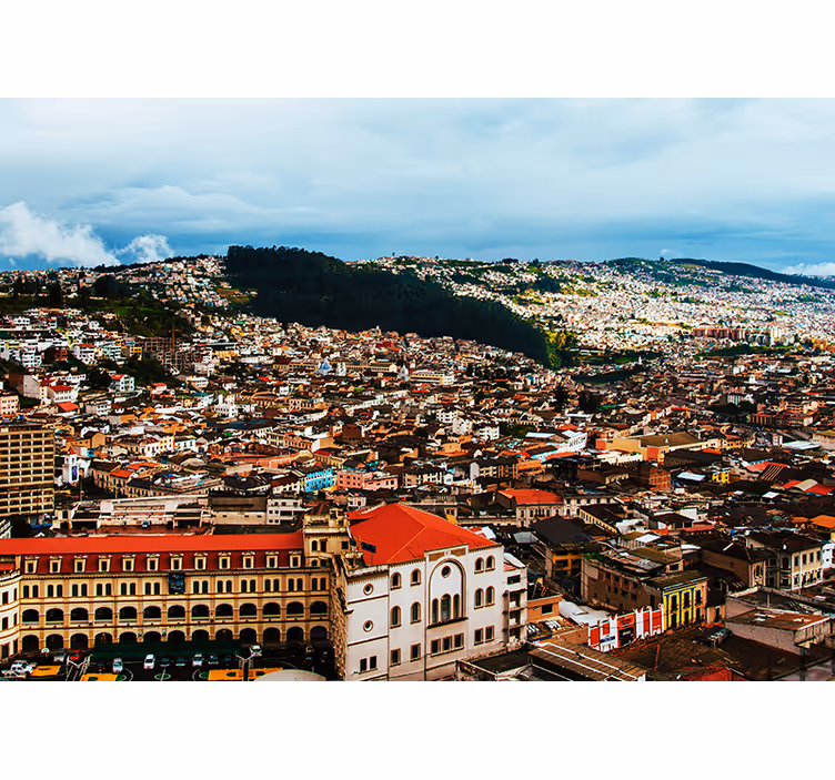 Fotomural ciudad vista del paisaje urbano andino - TenVinilo