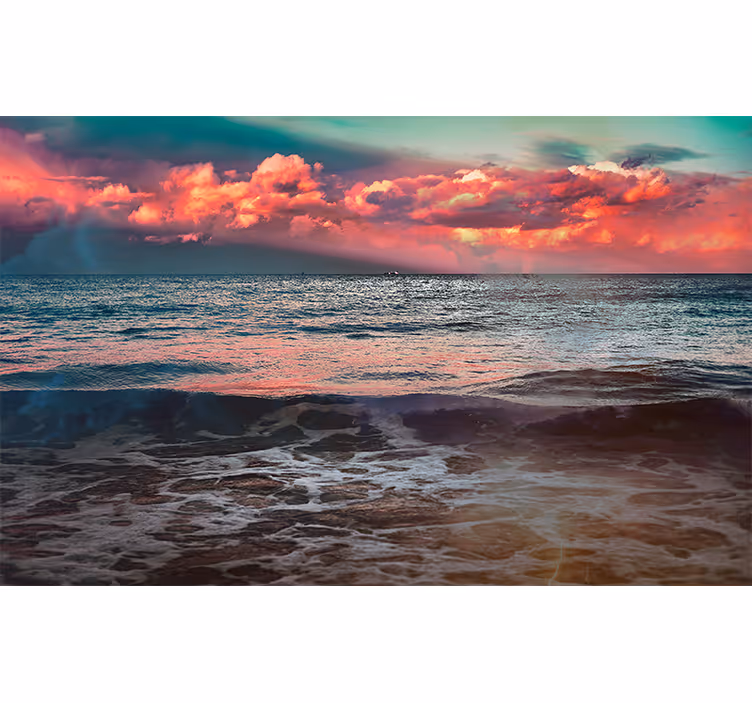 Fotomural naturaleza serenidad del atardecer en el océano - TenVinilo