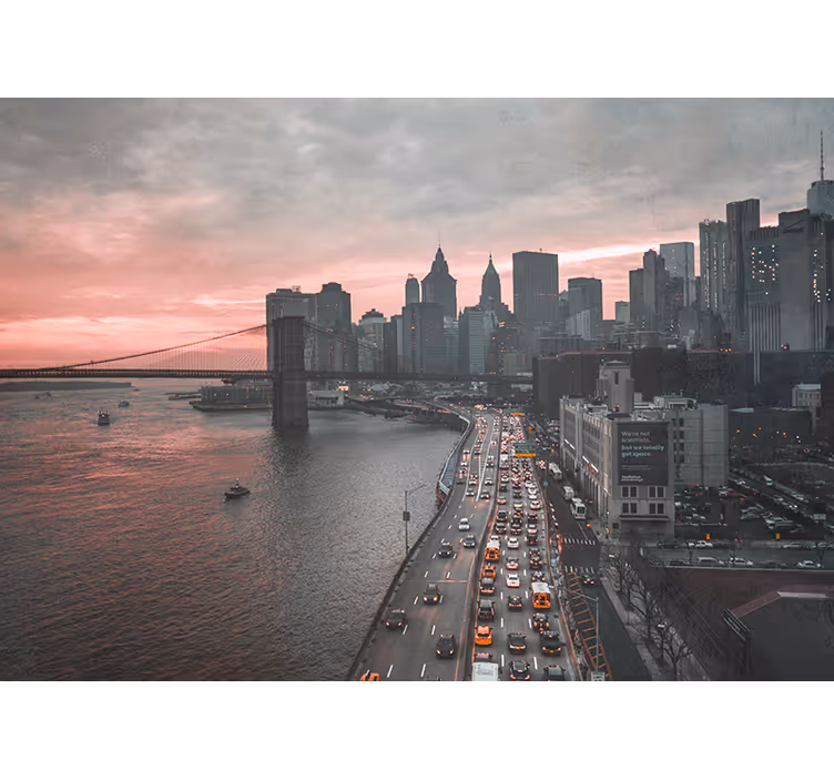 Fotomural nueva york horizonte urbano de manhattan - TenVinilo