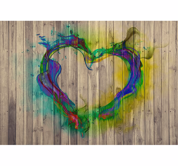 Fotomural de amor diseño de corazón vibrante - TenVinilo